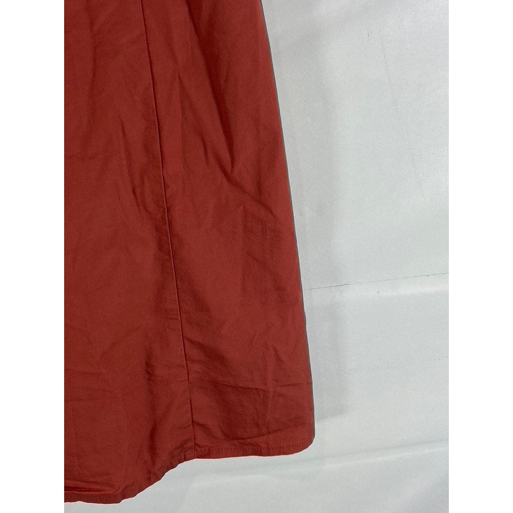 MADE BY MISHOW Women's Red Puff Sleeve Square Neck Mini Dress SZ L