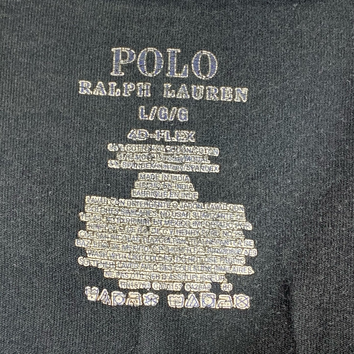 POLO RALPH LAUREN Men's Black Solid Crewneck 4D-Flex Cooling Undershirt SZ L