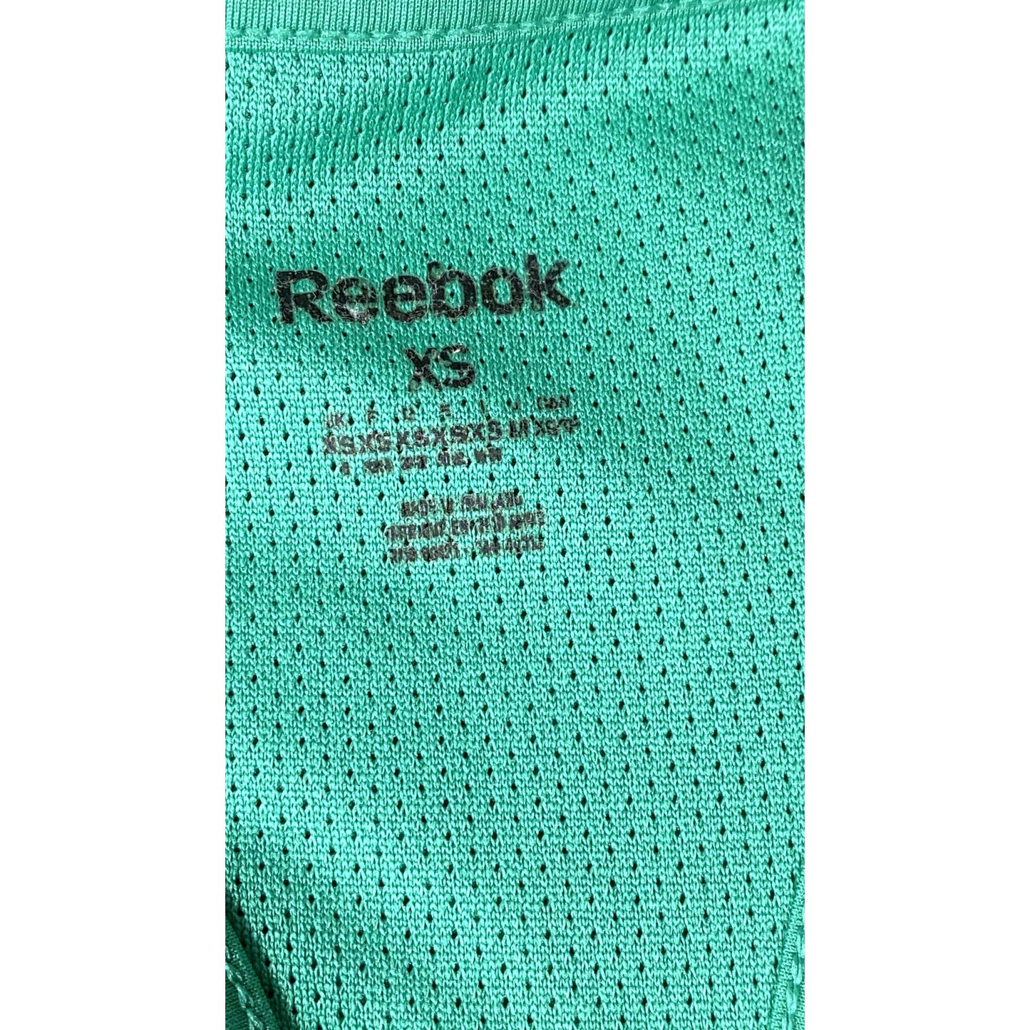 REEBOK Women's Green Breathable Logo Racerback Sports Bra SZ XS