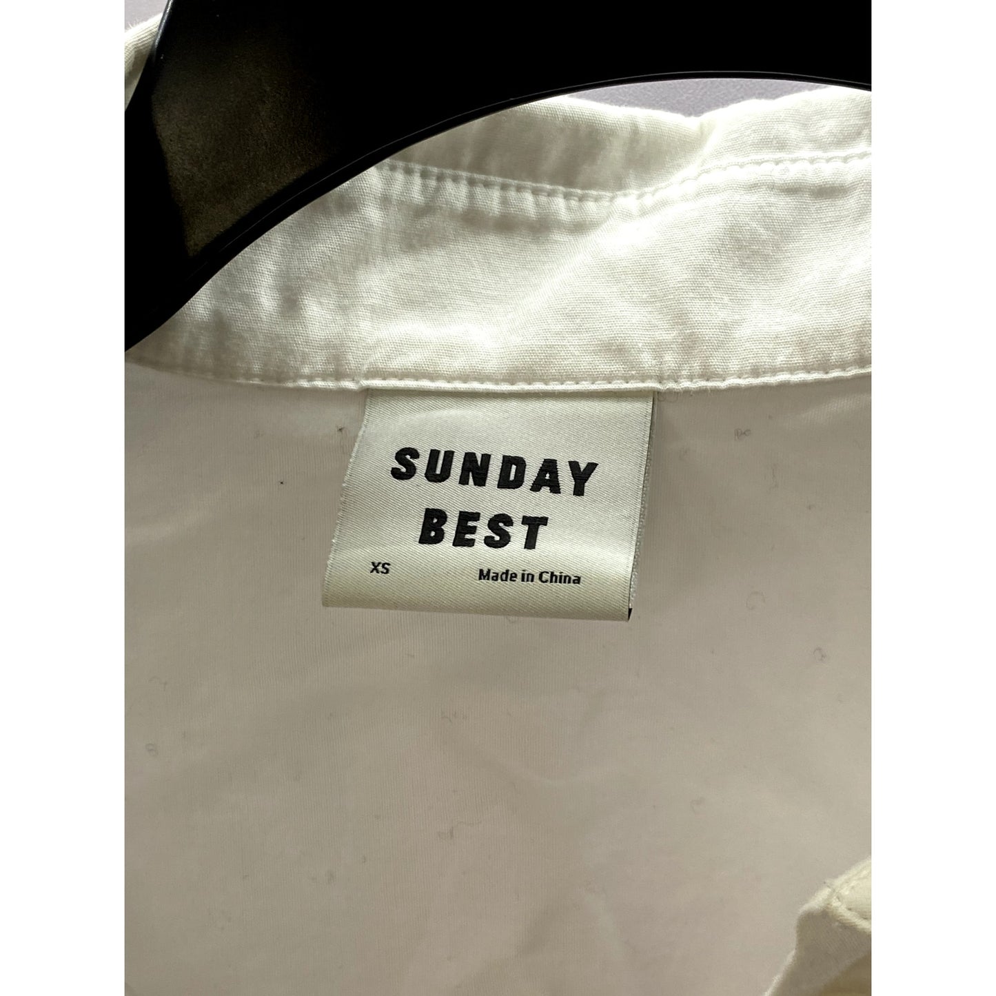 SUNDAY BEST Women's White Solid Button-Up Regular-Fit Long Sleeve Shirt SZ XS