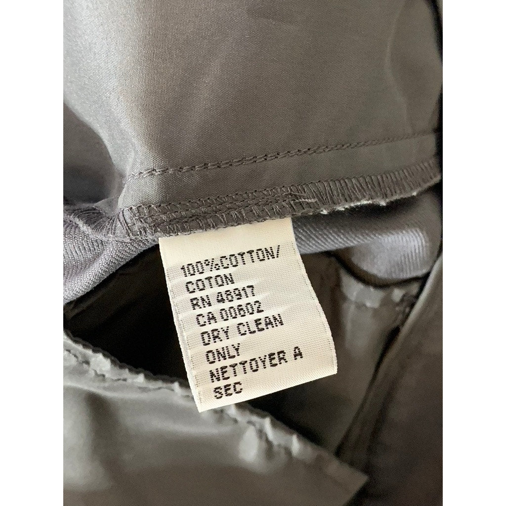 CALVIN KLEIN Women's Gray Straight-Leg Flat Front Dress Pants SZ 6