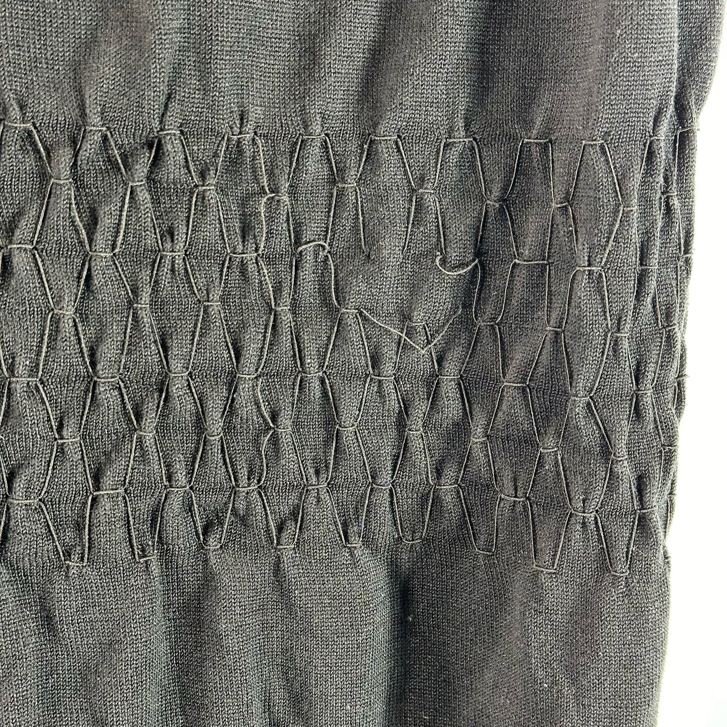 KENNETH COLE NEW YORK Women's Black Silk Deep Scoop-Neck Textured Tank Top SZ L