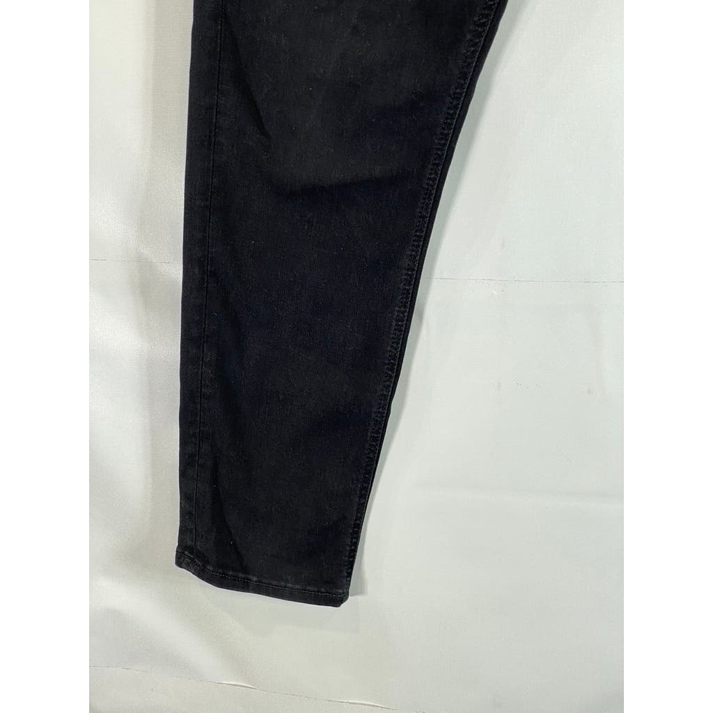 BANANA REPUBLIC Men's Solid Black Traveler Tapered-Fit Five-Pocket Pant SZ 33X32