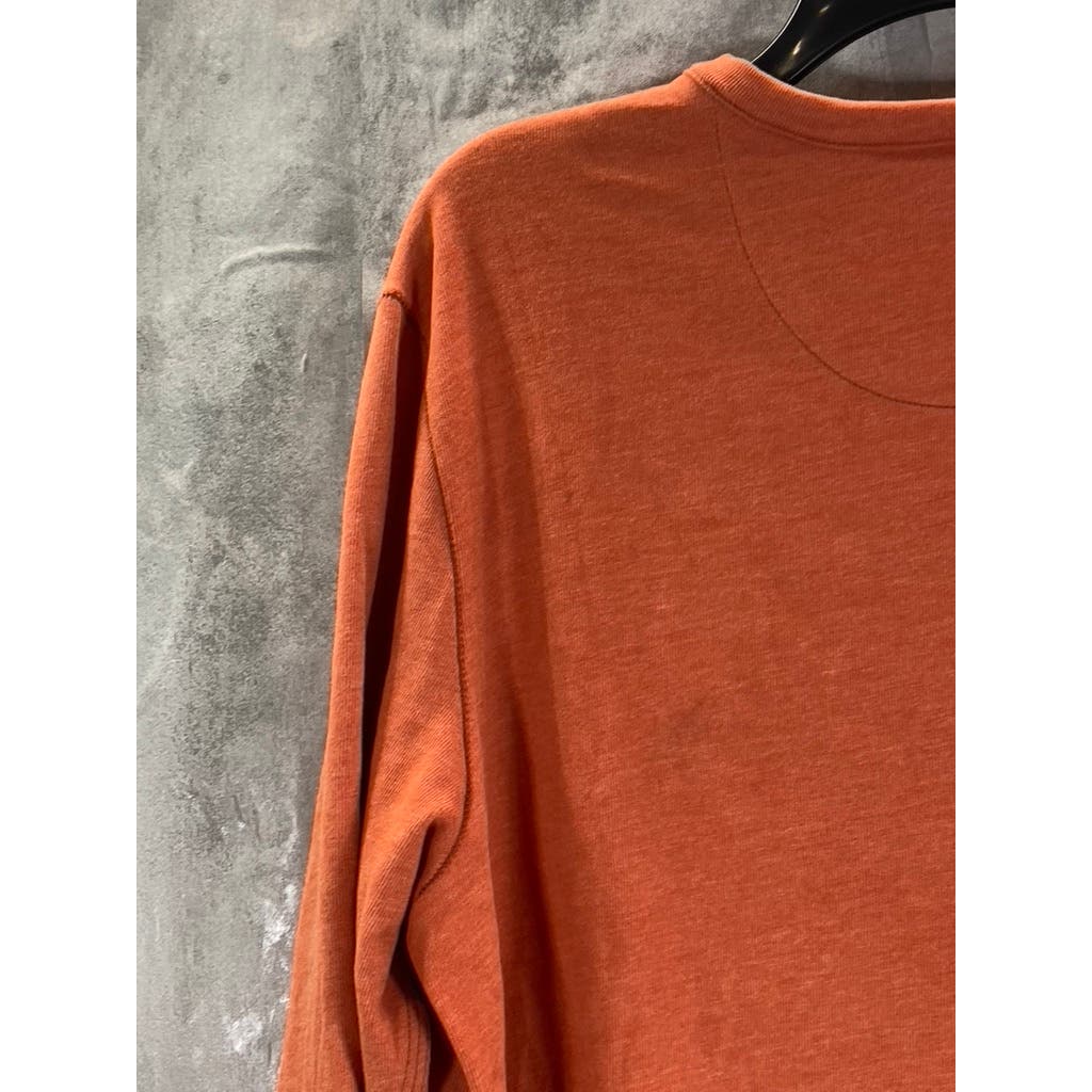 TOMMY BAHAMA Men's Orange V-Neck Long Sleeve Pullover T-Shirt SZ M