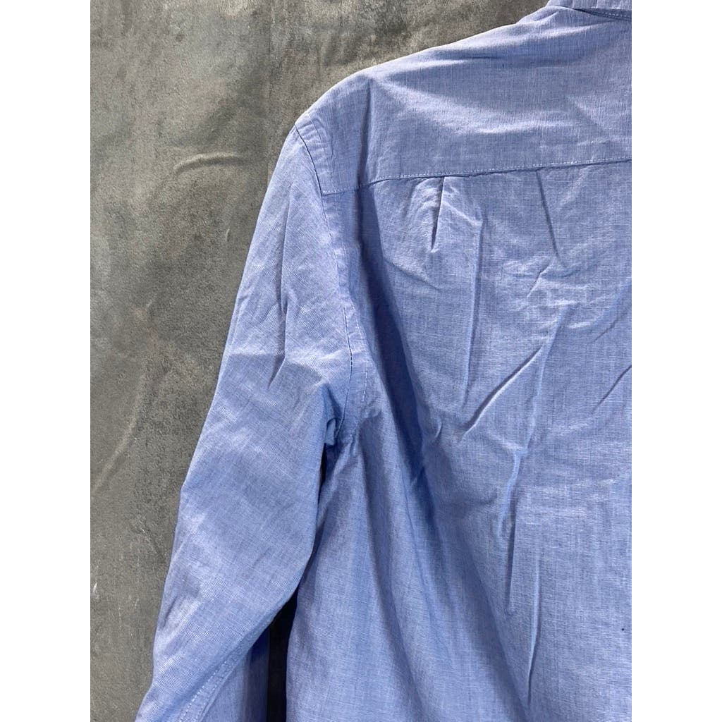 J.CREW Men's Light Blue Flex Washed Slim-Fit Button-Up Long Sleeve Shirt SZ S