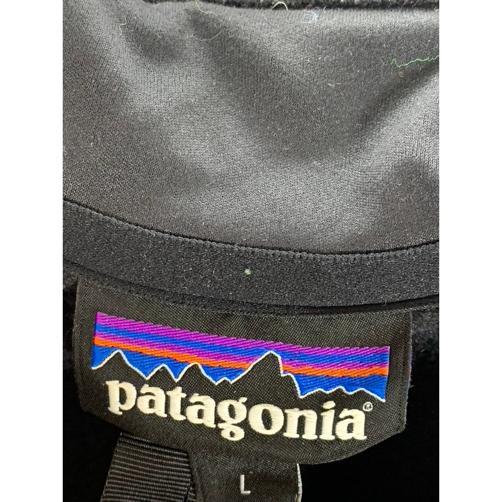 PATAGONIA Women's Black Quarter-Zip Fleece Pullover Sweater SZ L