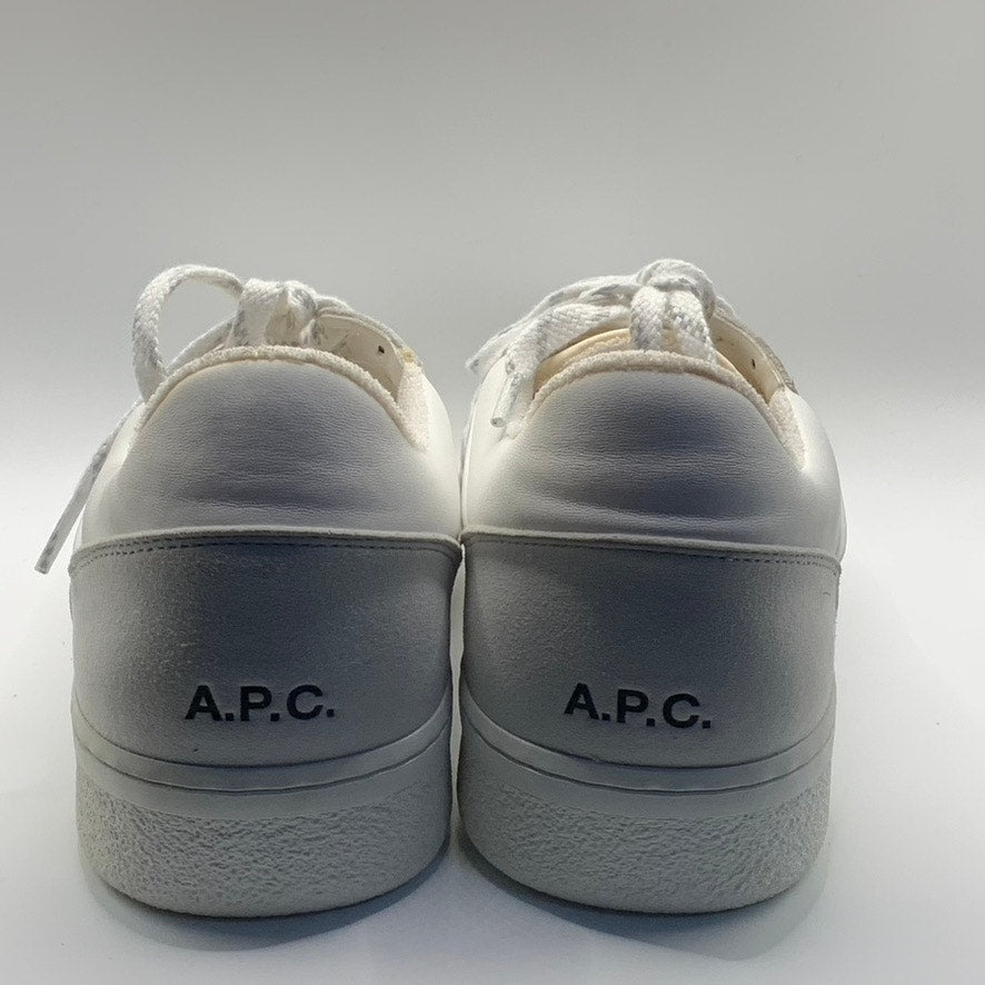 A.P.C. Unisex Men's Plain Minimalist Low Top Gray/White Sneakers SZ 44 US 11