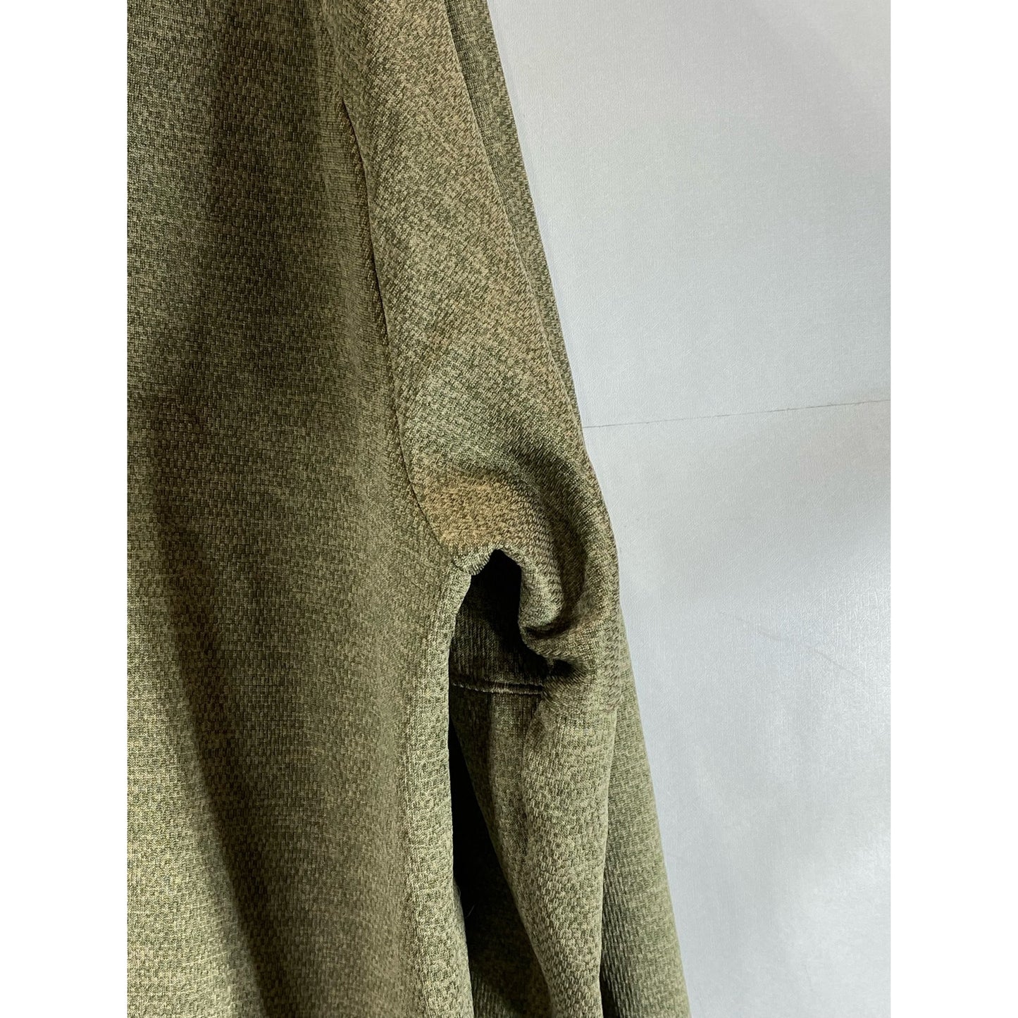 ADIDAS Men's Olive Green Logo Performance Fleece Pullover Hoodie SZ L