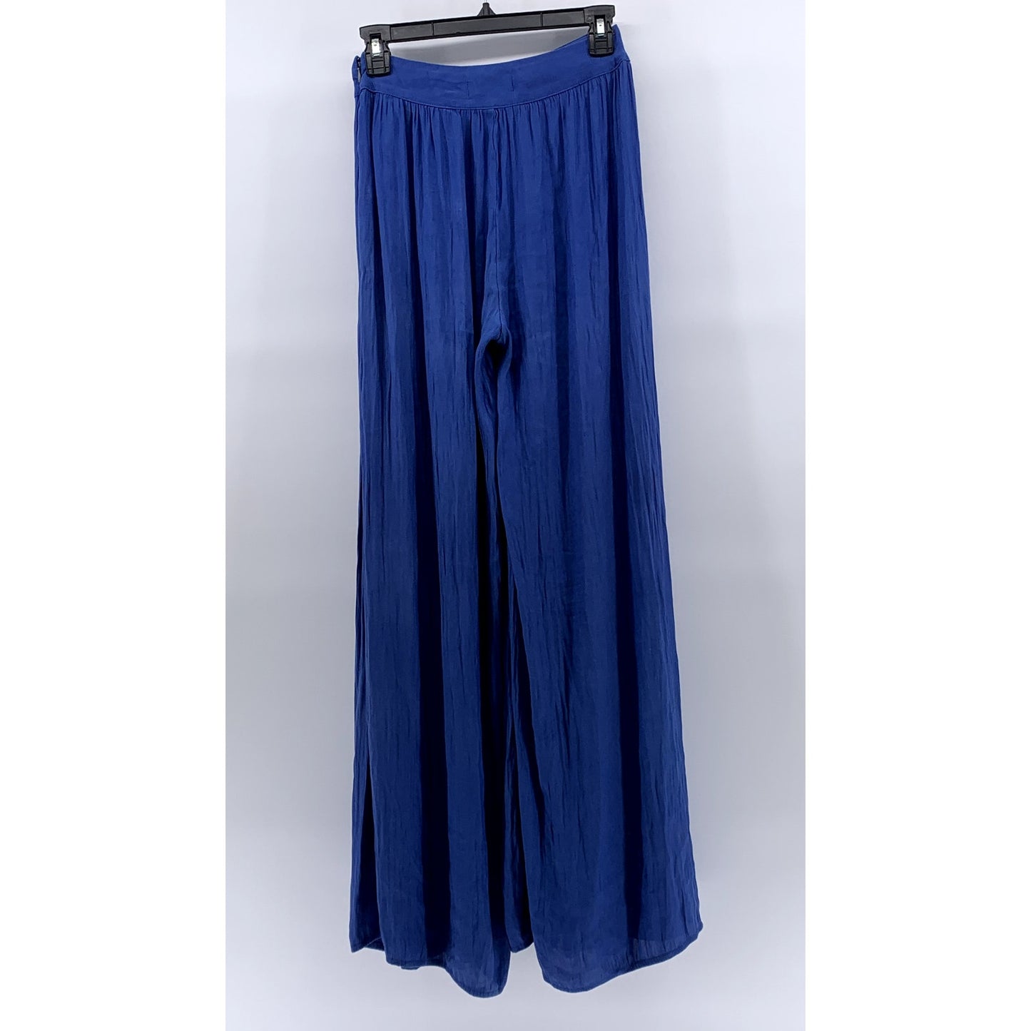 ABERCROMBIE & FITCH Women's Royal Blue Crinkle Pleated Loose-Fit Pants SZ 0