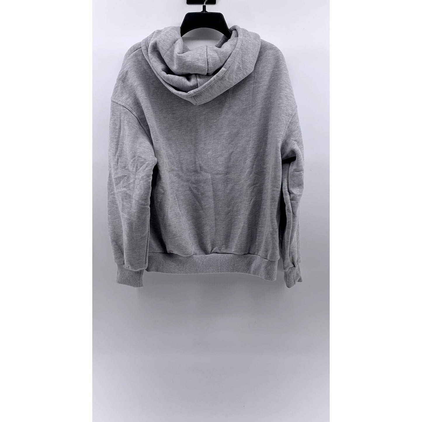 ANRABESS Women's Light Gray Fleece Drop Shoulder Pullover Hoodie SZ M
