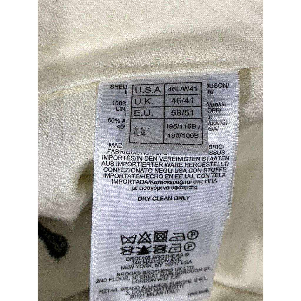 BROOKS BROTHERS 1818 Men's Charcoal Madison Traditional-Fit Wool Pant SZ 41x46