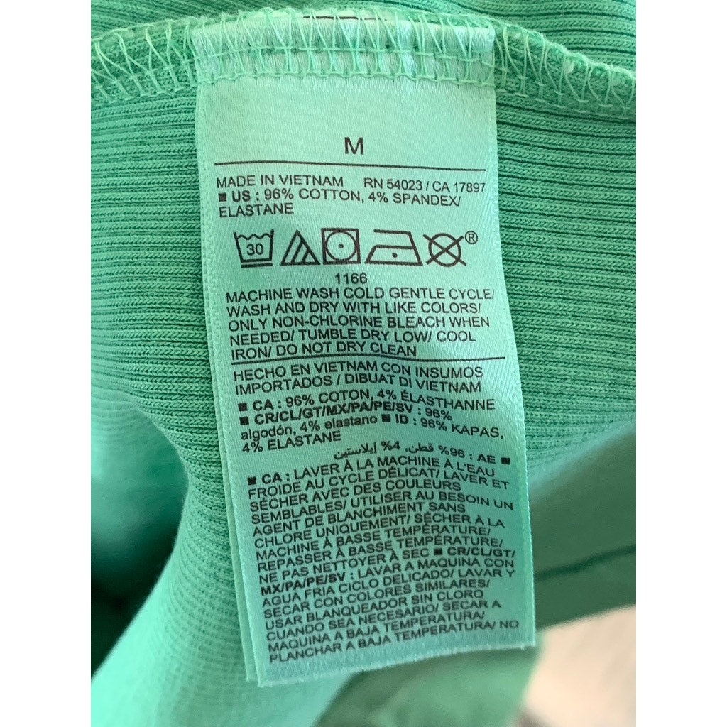 OLD NAVY Women's Green Emerald Reef Ribbed High-Neck Sleeveless Dress SZ M