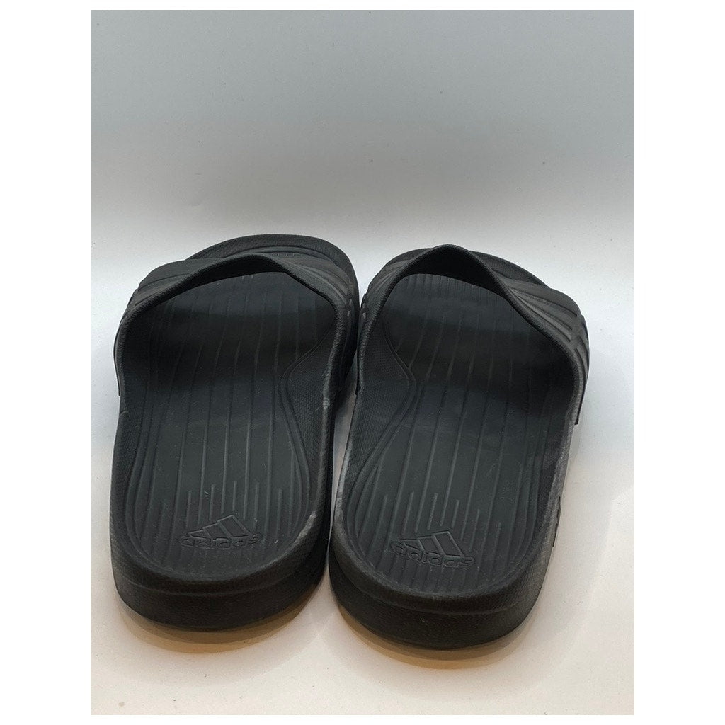 ADIDAS Boy's Black Open Toe Slide Sandals SZ 12