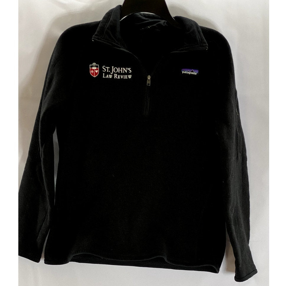 PATAGONIA Women's Black Quarter-Zip Fleece Pullover Sweater SZ L