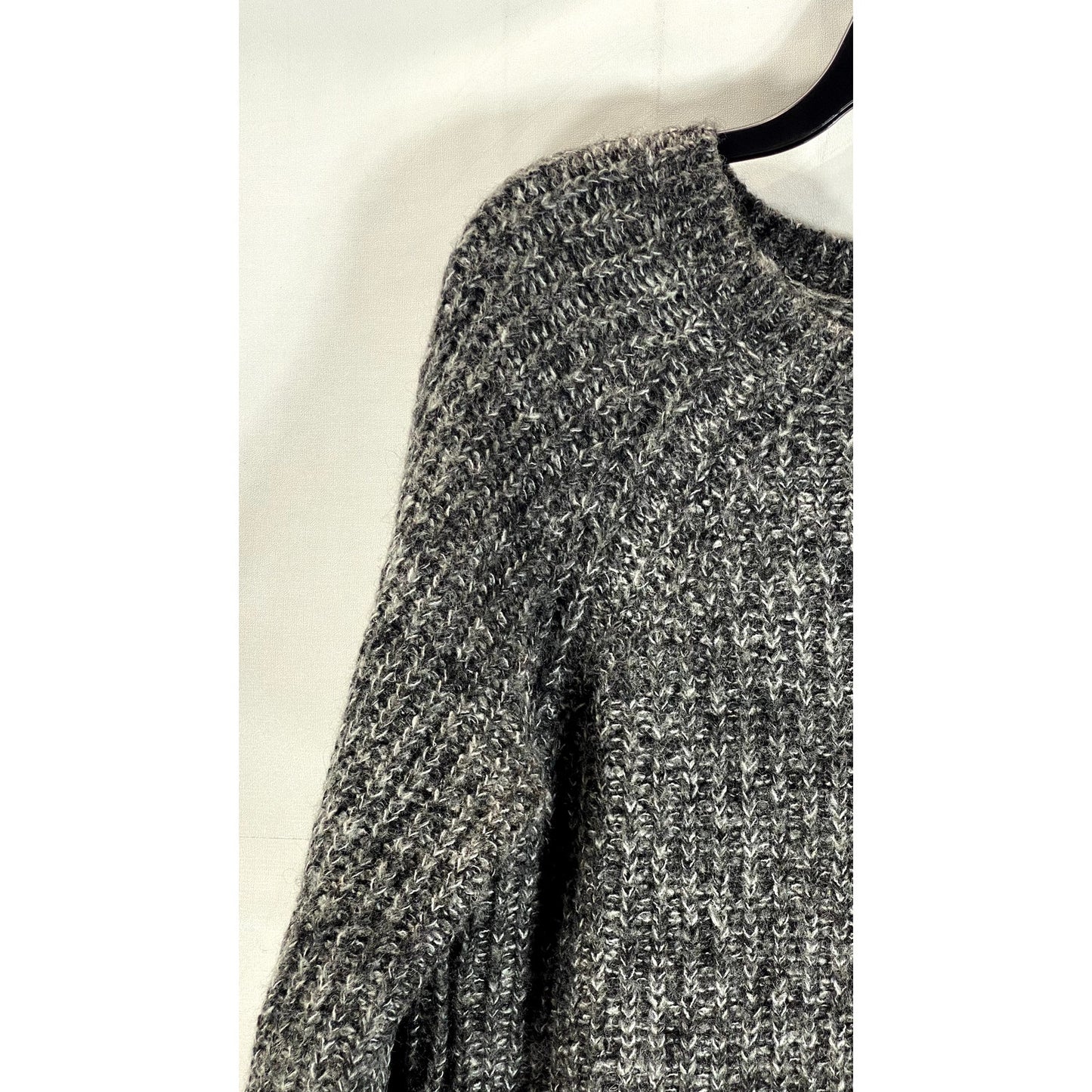 ANDREA JOVINE Women's Heather Gray Knit Pullover Sweater SZ L
