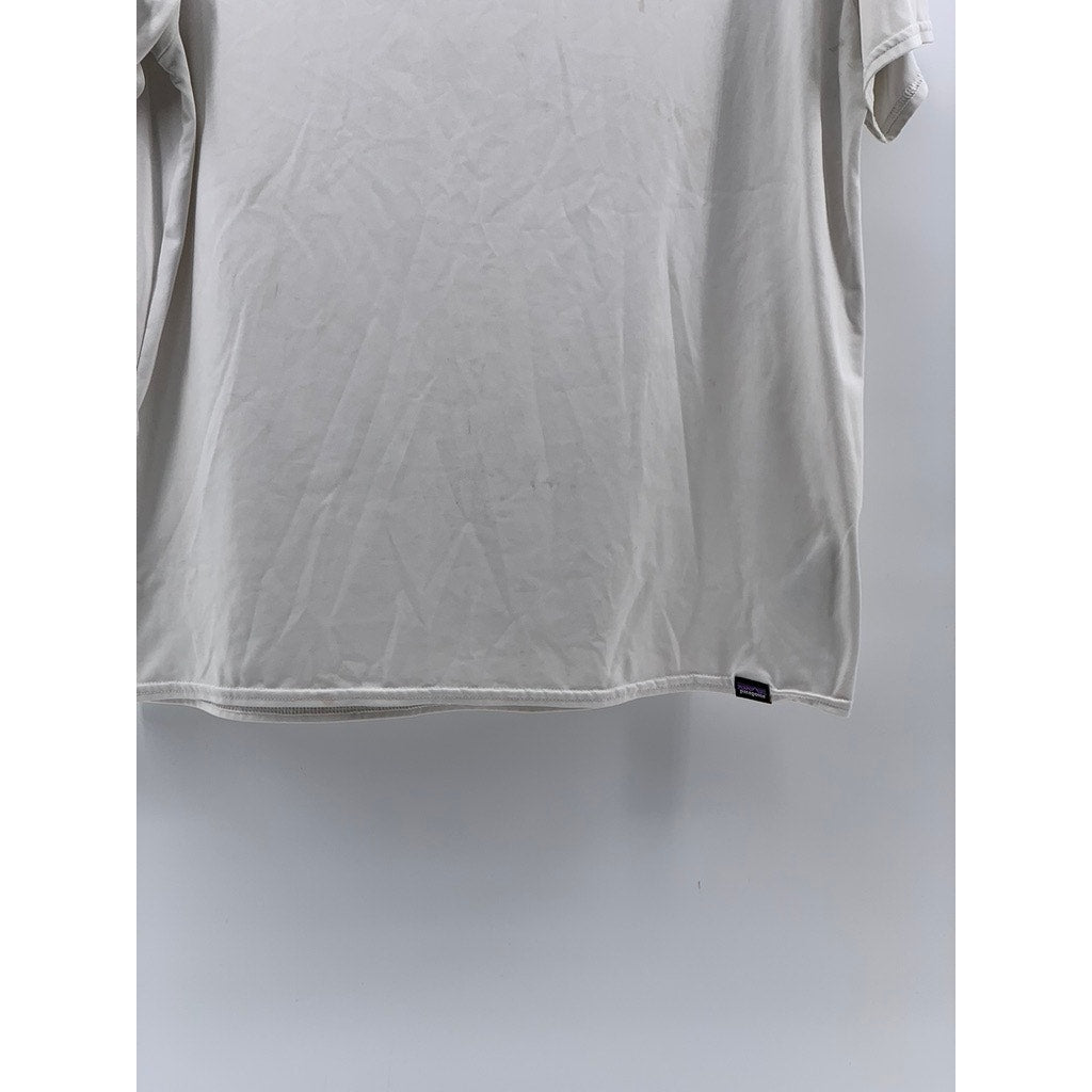 PATAGONIA Men's White Crewneck Short Sleeve Capilene Cool Daily T-Shirt SZ M