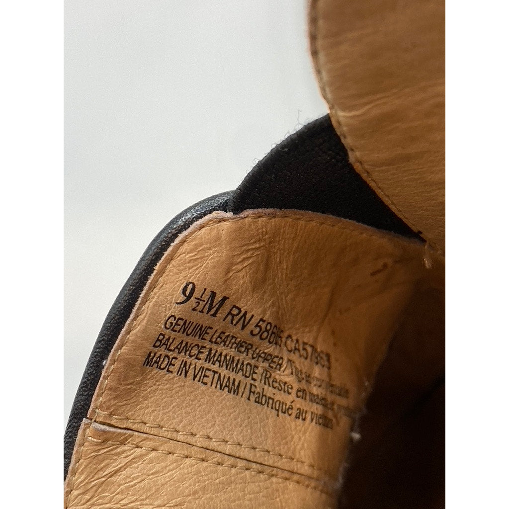 CASLON Women's Black Leather Round-Toe Slip-On Casual Mule Shoes SZ 9.5