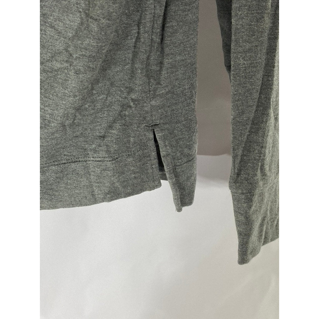AMERICAN GIANT Women's Light Gray Casual Crewneck Long Sleeve Top SZ L