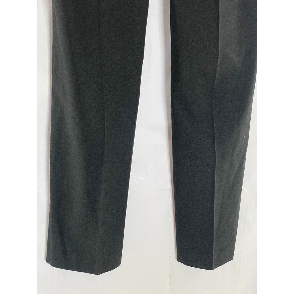 ANN TAYLOR Women's Tall Black Solid Ann-Fit Straight-Leg Dress Pant SZ 8T