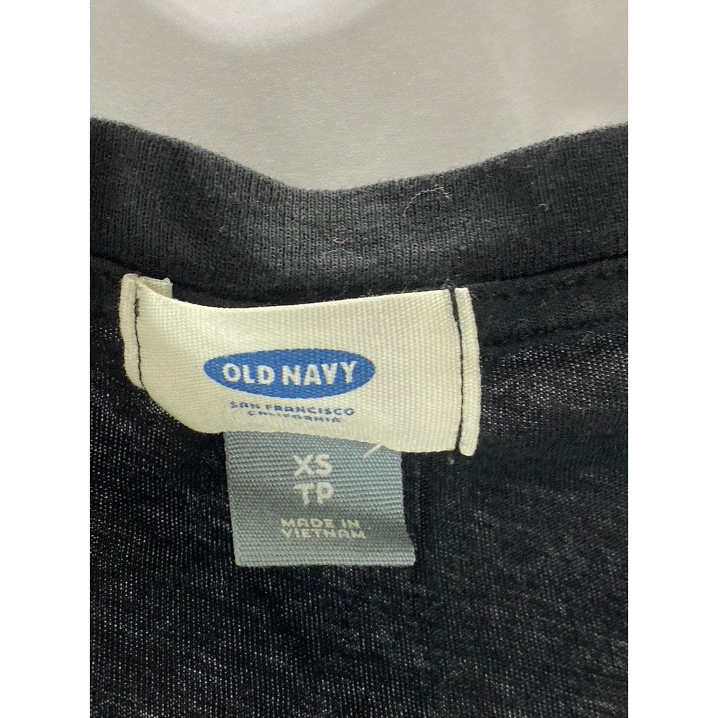 OLD NAVY Women's Black Jack Premium Scoop-Neck Short Sleeve Top SZ XS