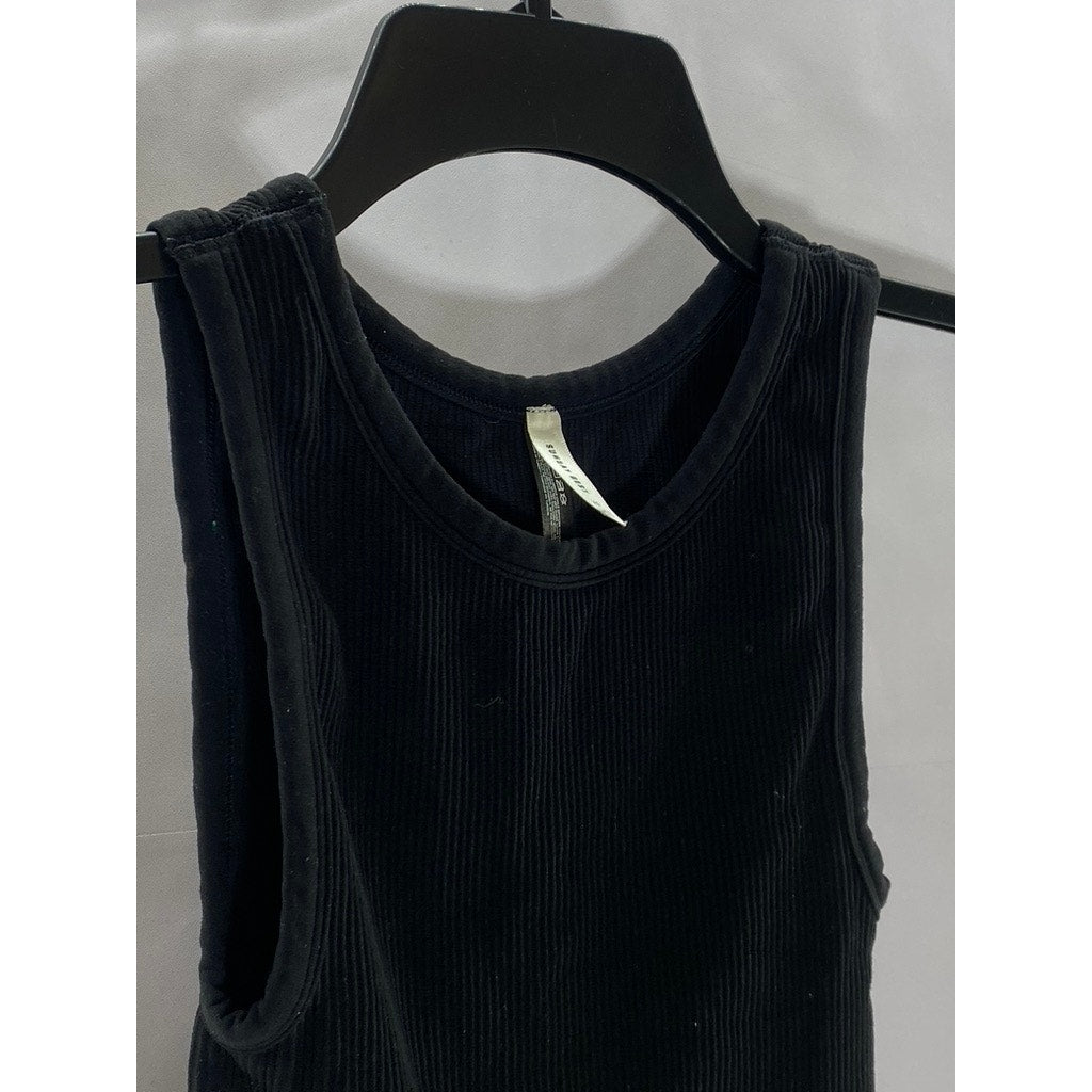 ARITZIA SUNDAY BEST Women's Black Slim Fit Little Ribbed Tank Top SZ XS
