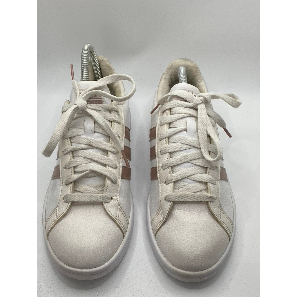 ADIDAS Women's White-Rose Gold Ortholite Float Lace-Up Casual Sneakers SZ 9