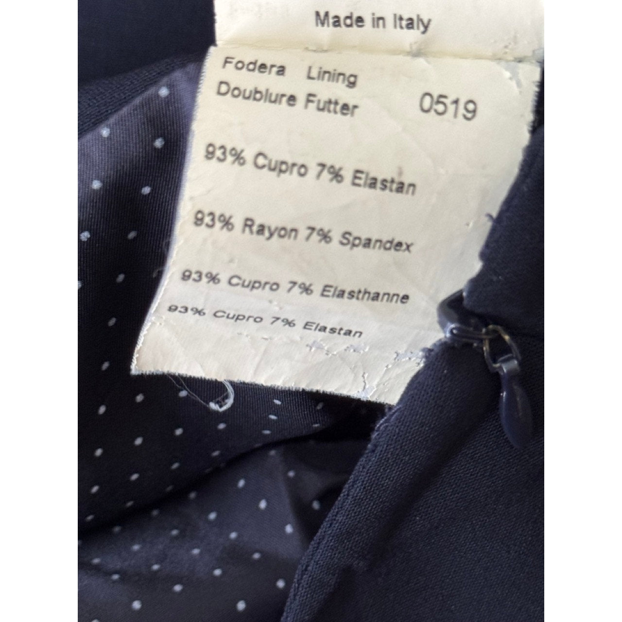 PIAZZA SEMPIONE Women's Blue Wool-Blend A-Line Knee-Length Skirt SZ 46(US10)