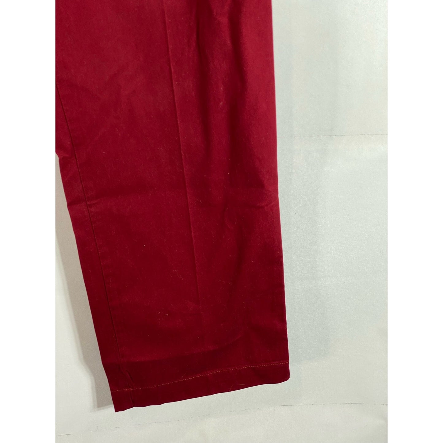LACOSTE Men's Red Classic-Fit Straight-Leg Twill Chino Pant SZ 34