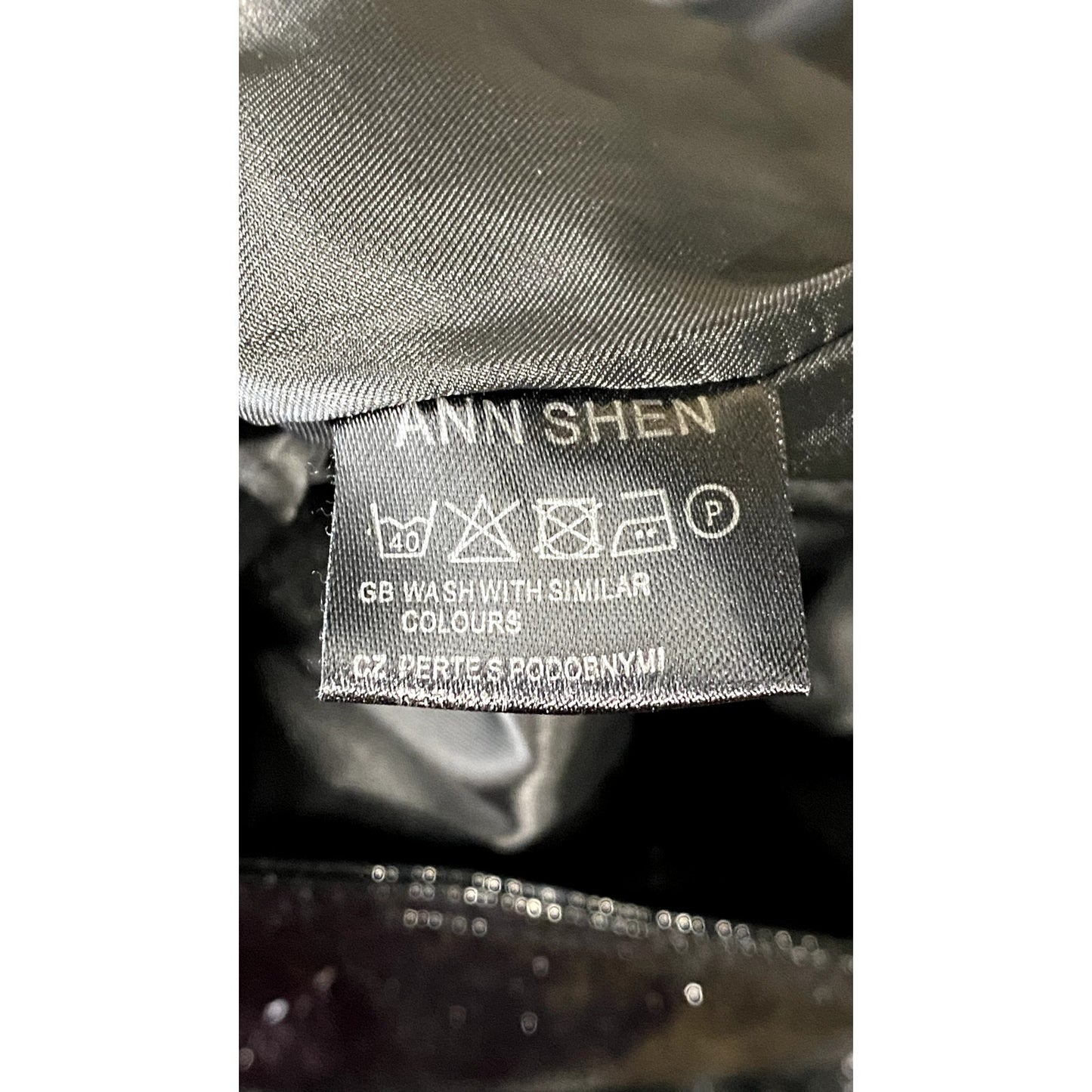 ANN SHEN Women's Black Faux Leather Straight Mini Skirt SZ L