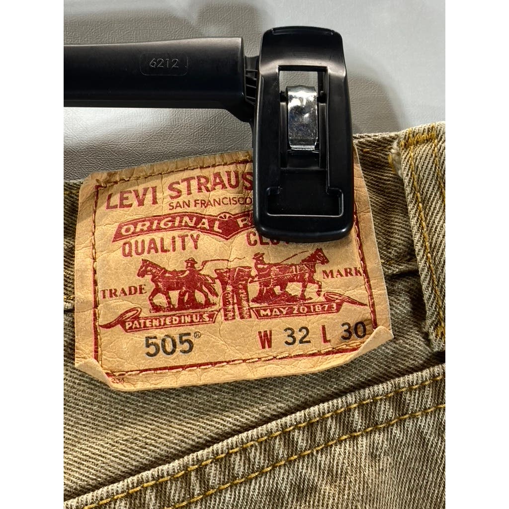 LEVI'S Men's Tan 505 Regular-Fit Five-Pocket Jeans SZ 32X30