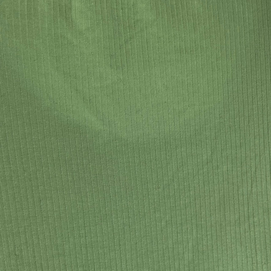 SHEIN Women's Olive Green Long Sleeve Ribbed Scoop Neck Top SZ XS US 2