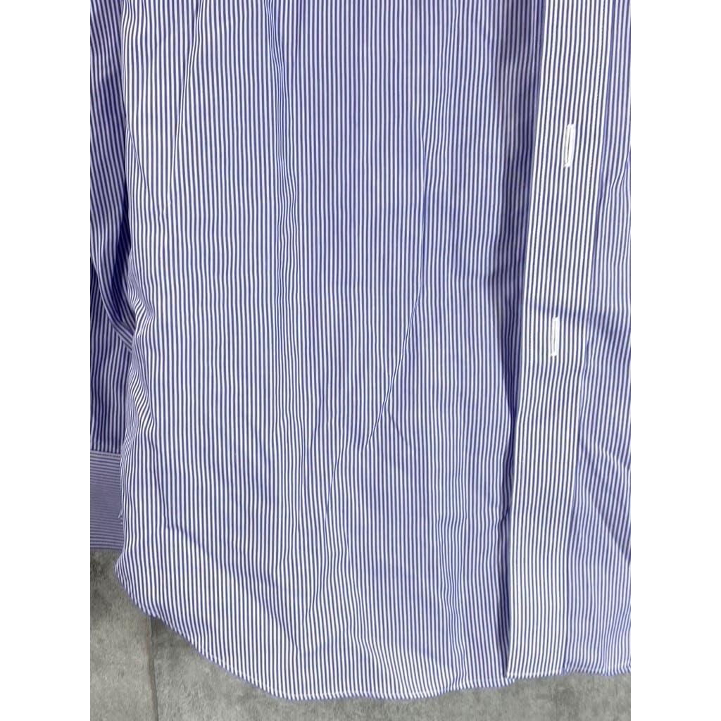 J.CREW Men's Light Blue Striped Non-Iron Button-Up Long Sleeve Shirt SZ M