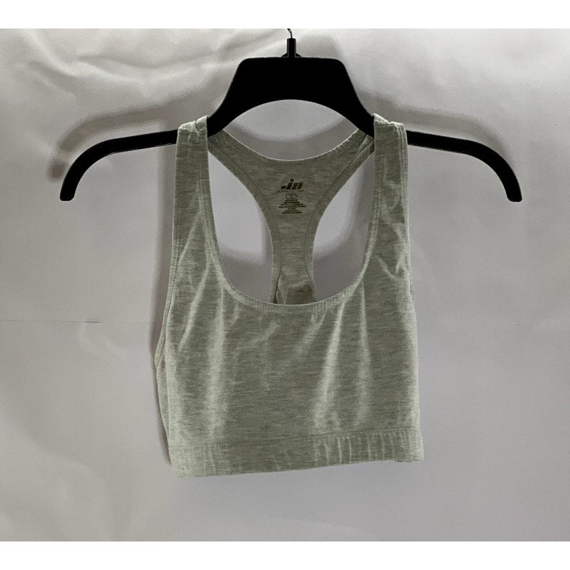 ALL IN MOTION Women's Gray Racerback Sports Stretch Exercise Bra Top SZ L