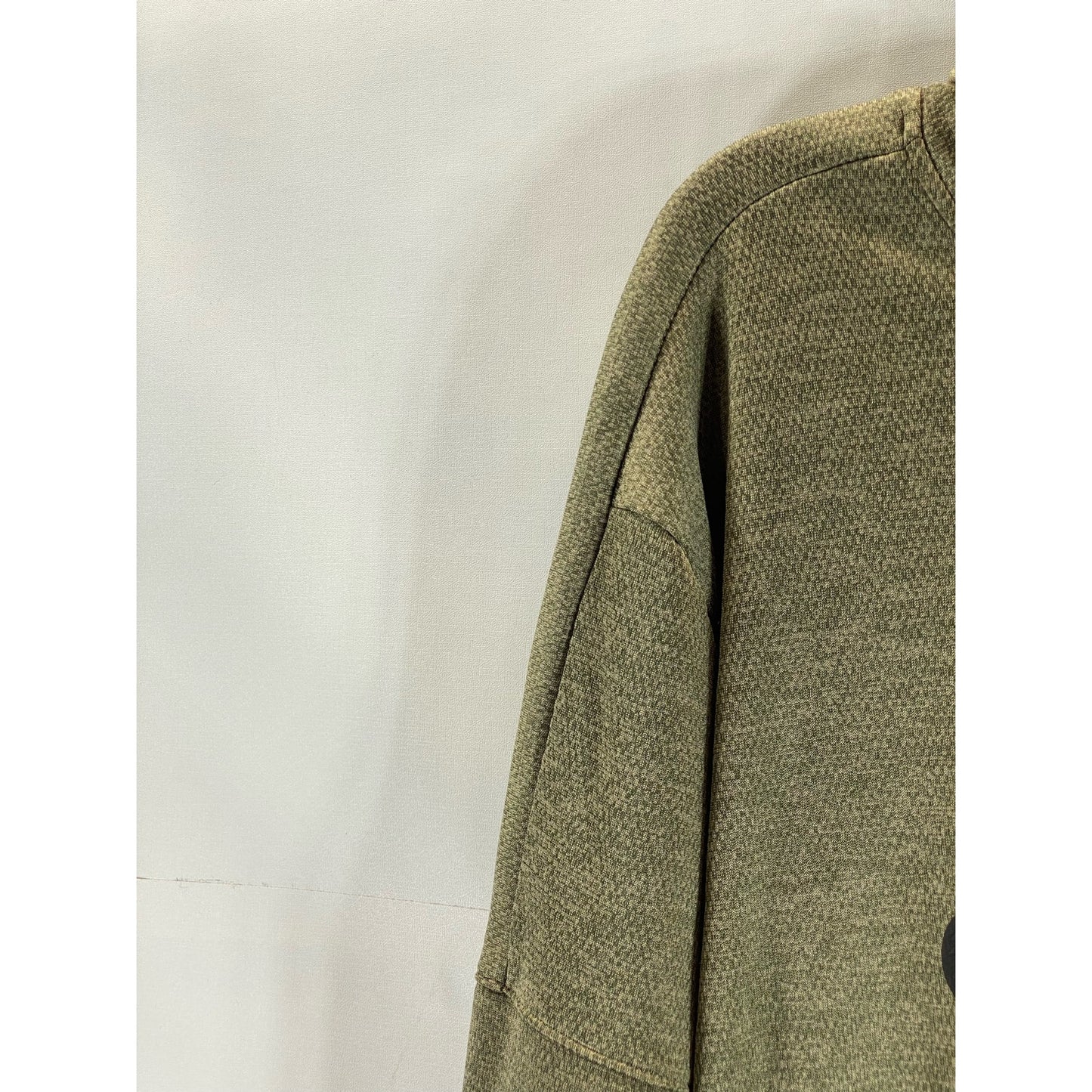 ADIDAS Men's Olive Green Logo Performance Fleece Pullover Hoodie SZ L