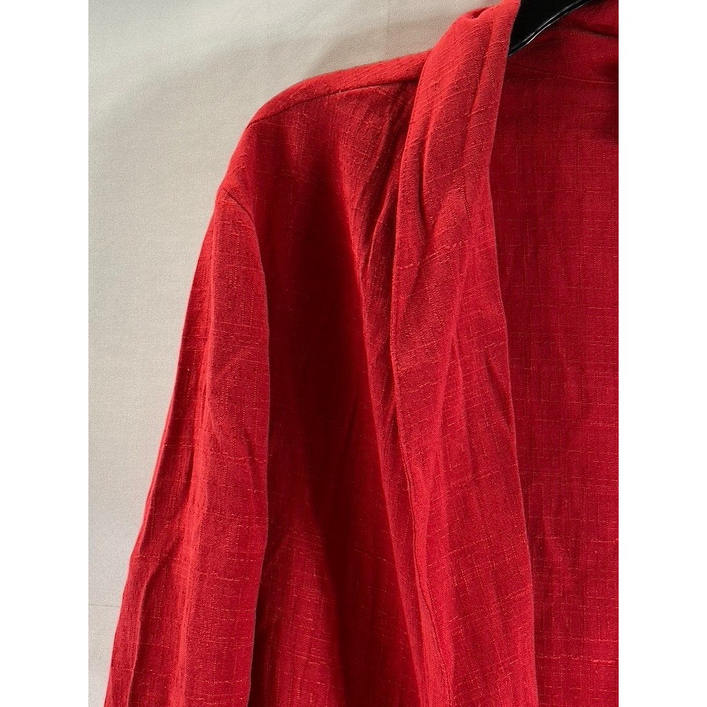 BRYLANE WOMAN COLLECTION Women's Red Two-Button Lightweight Blazer SZ 6