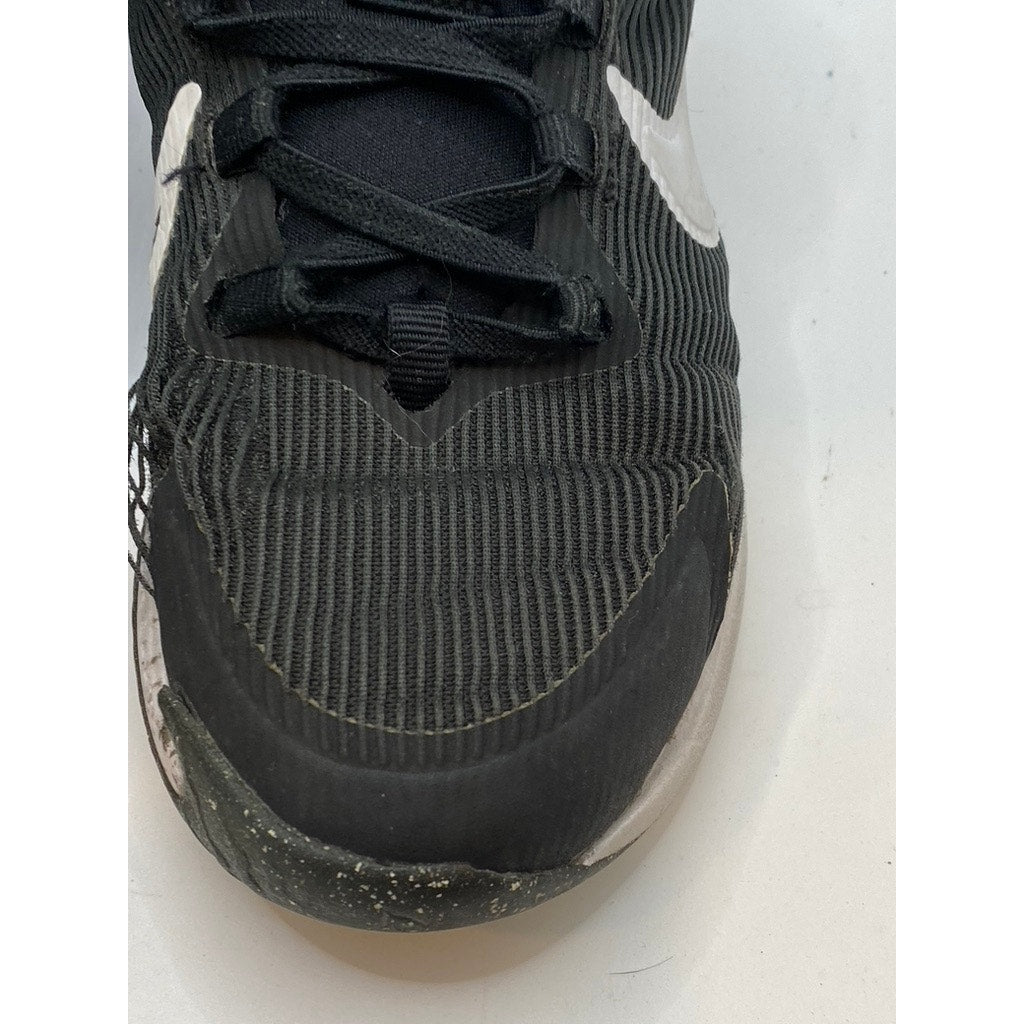 NIKE Kids' Unisex Black-White Star Runner 4 PS Lace-Up Running Sneakers SZ 1