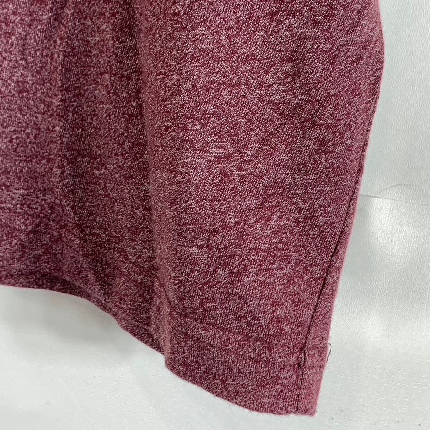 ABERCROMBIE & FITCH Men's Red Heather Crewneck Cotton-Blend T-Shirt SZ 2XL