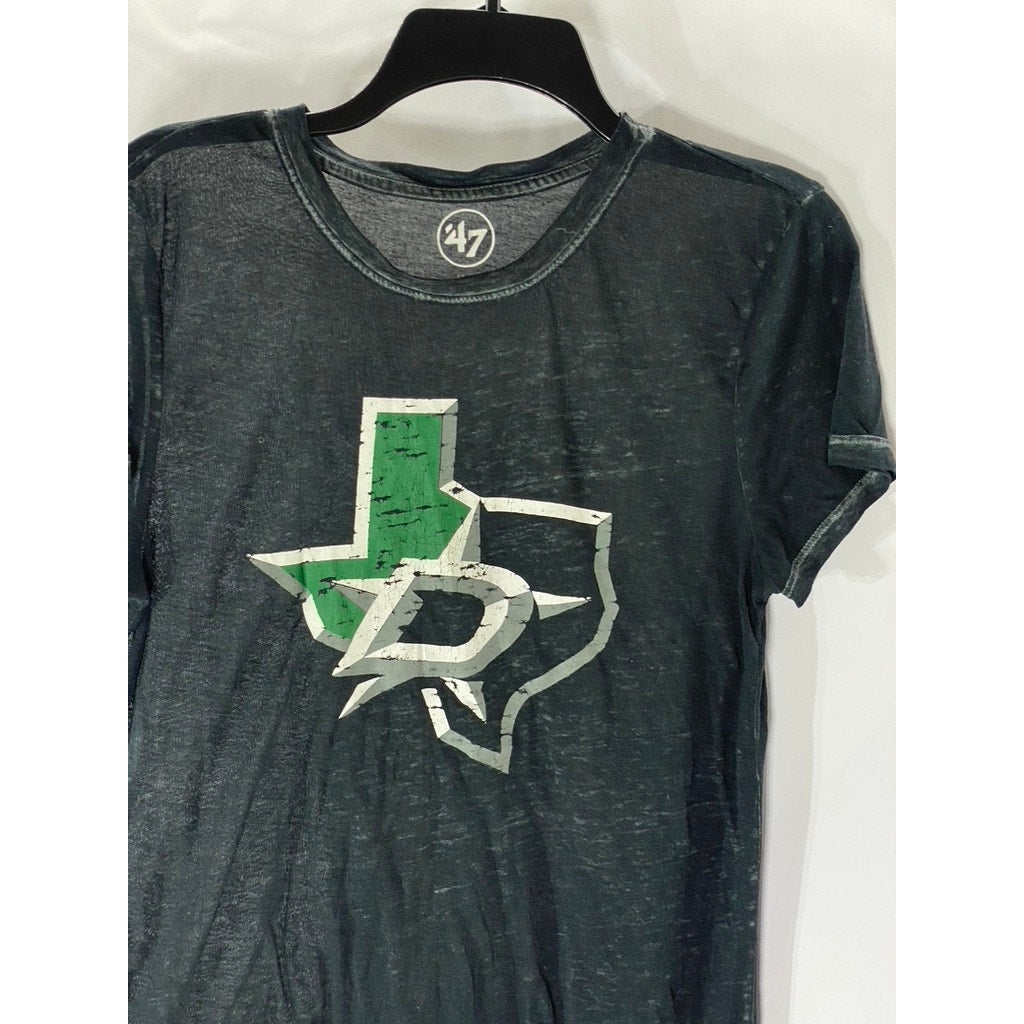 47 Brand Men’s Black Dallas Star Graphic Crewneck Short Sleeve T-Shirt SZ M