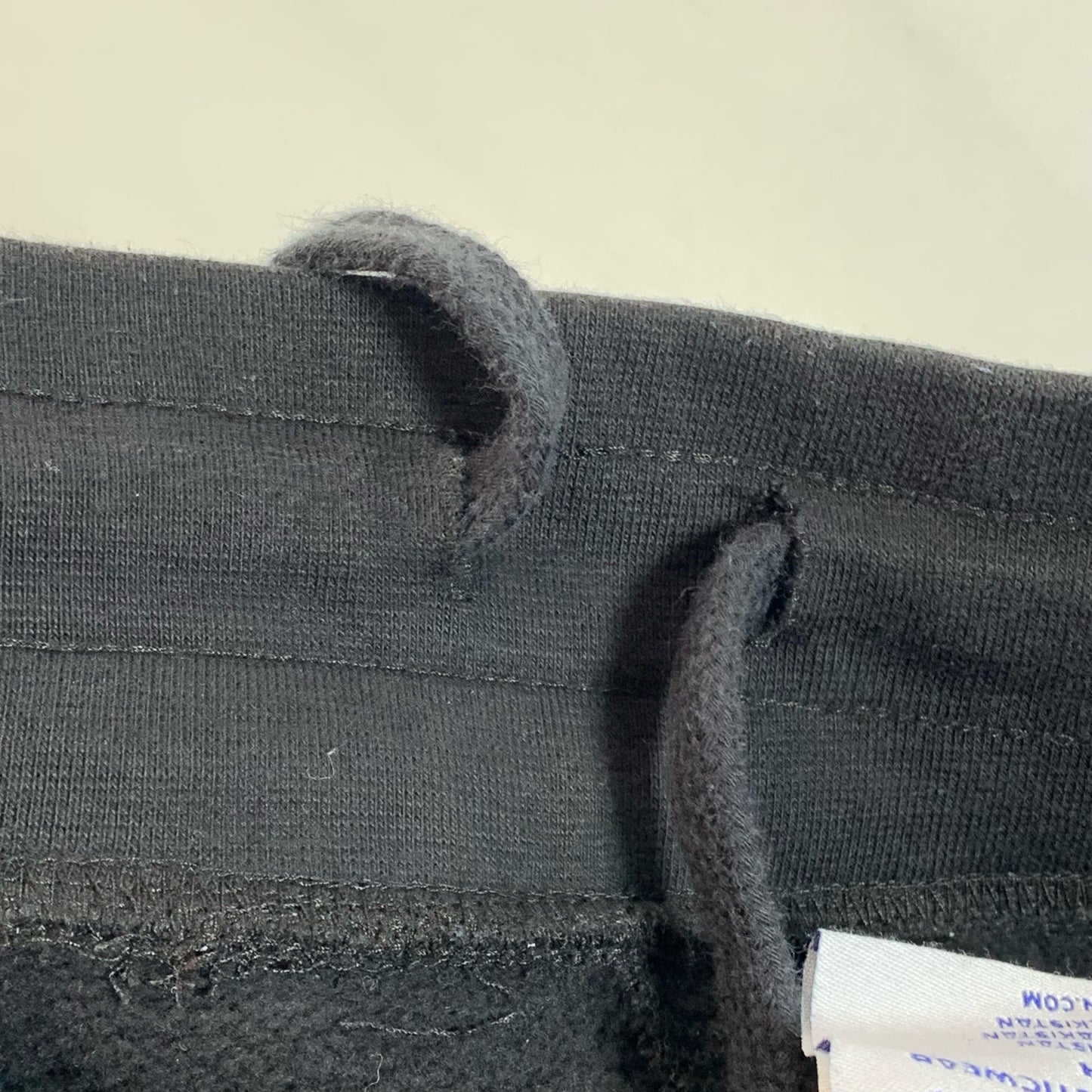 CHAMPION Men's Black Small Script Logo Drawstring Fleece Jogger Pants SZ S