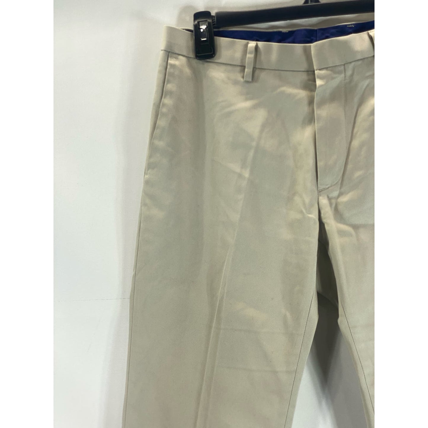 BANANA REPUBLIC Men's Beige Modern Slim-Fit Non-Iron Flat Front Pants SZ 30x32
