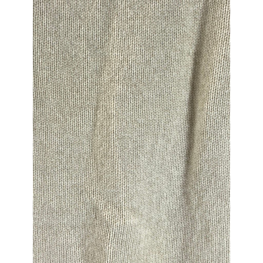 BANANA REPUBLIC Men's Cream Extra Fine Merino Wool-Blend Cable-Knit Sweater SZ S