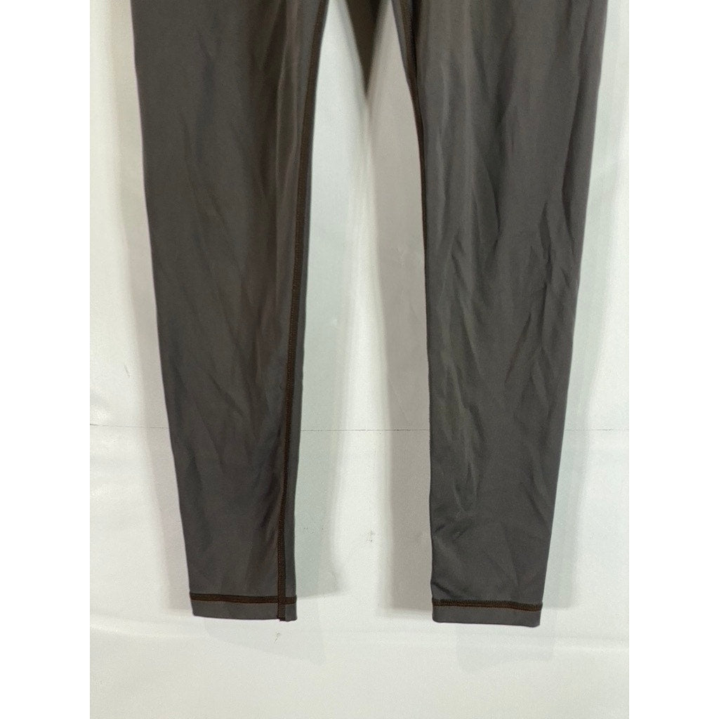 MUJI Women's Medium Grey High-Rise Quick-Drying Lightweight Stretch Leggings SZM
