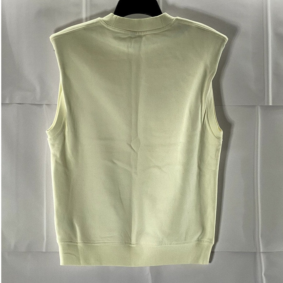 STOCKHOLM ATELIER X OTHER STORIES Women's Cream Cotton Crewneck Vest SZ XS