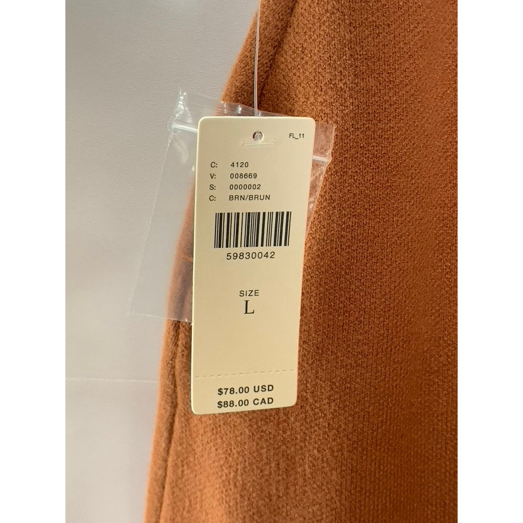 MAEVE By ANTHROPOLOGIE Women's Brown Knit Bodycon Mini Skirt SZ L