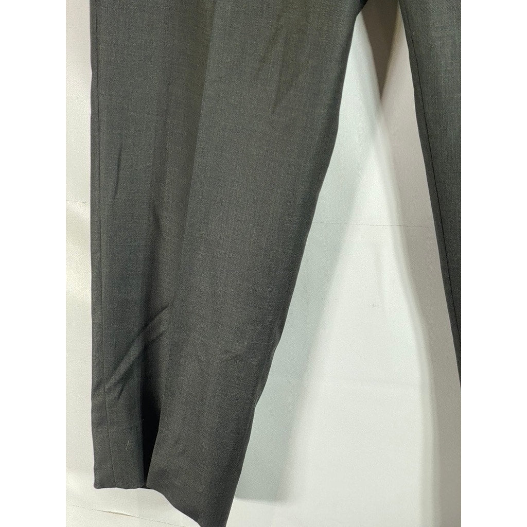 BROOKS BROTHERS 1818 Men's Charcoal Madison Traditional-Fit Wool Pant SZ 41x46
