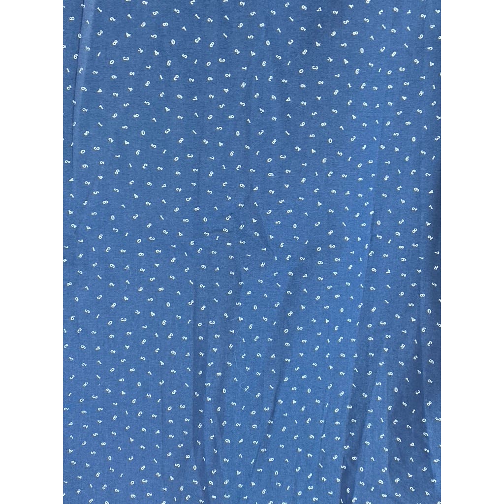J. CREW Men's Blue Printed Mercantile Flex Slim-Fit Button-Up Shirt SZ M