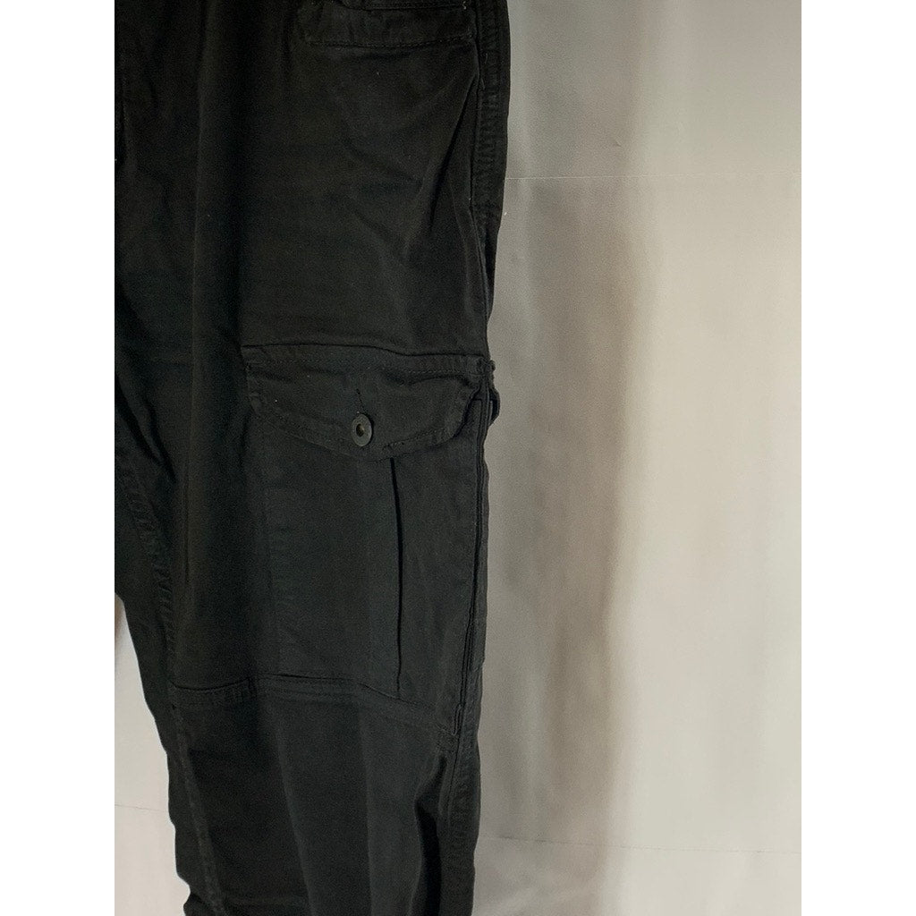 PRPS Goods & Co. Men's Black Solid Straight-Leg Front Cargo Pockets Jeans SZ 40