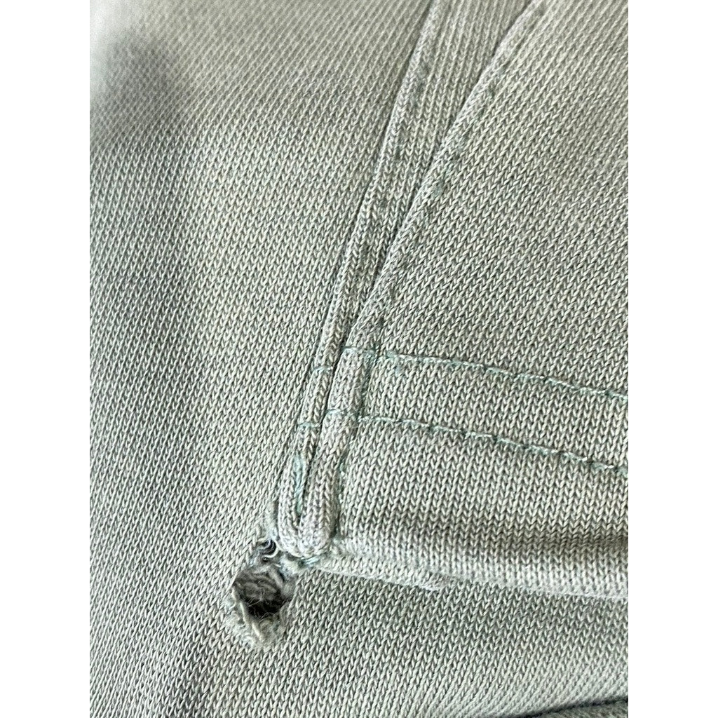 MODAKAWA Women's Olive Green Frog Zipper Envelope Oversized Hoodie SZ M