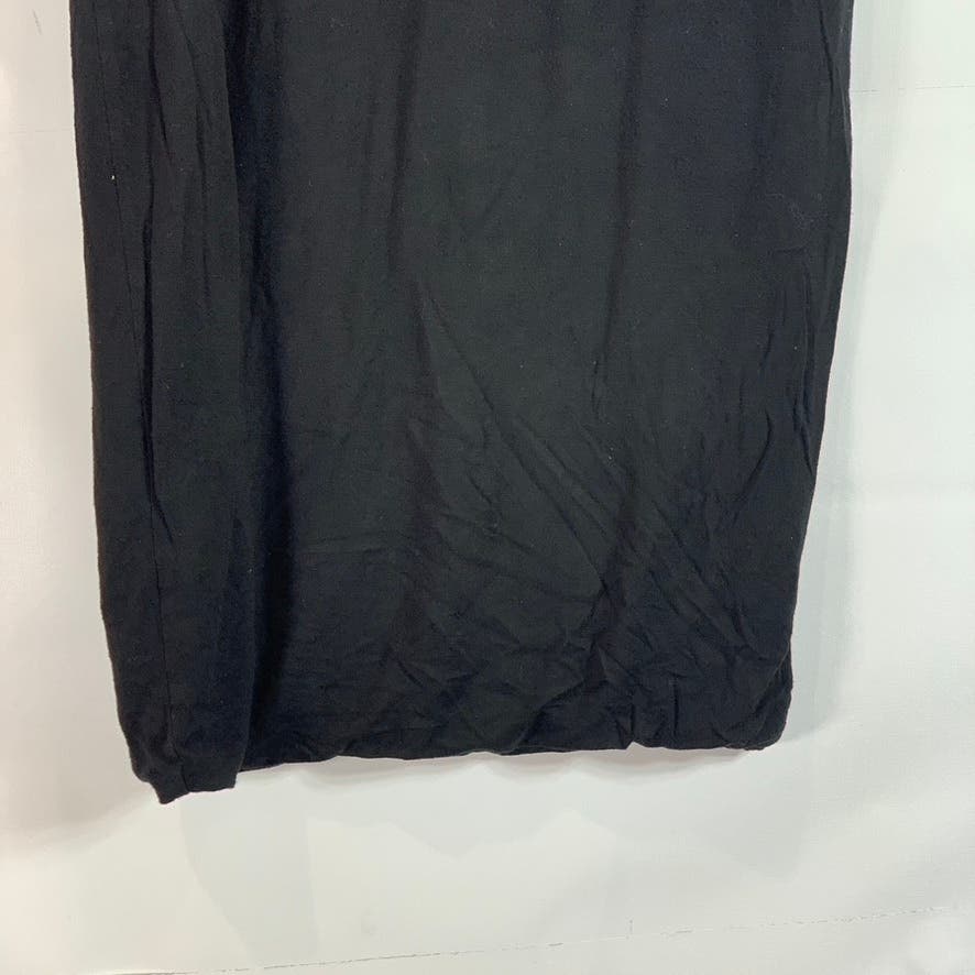 LEITH Women's Solid Black Sleeveless Casual Pullover Knee-Length Dress SZ M