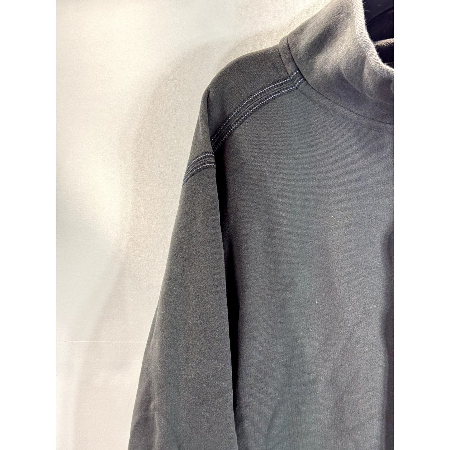 TOMMY BAHAMA Women's Black Henley Pullover Thumbhole Sweater SZ XL